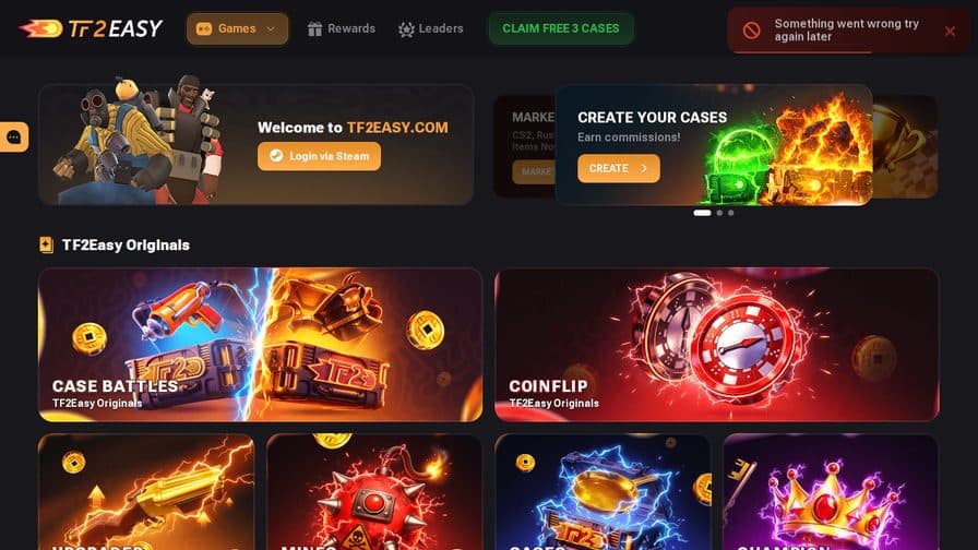 TF2Easy gambling site TF2 game lobby