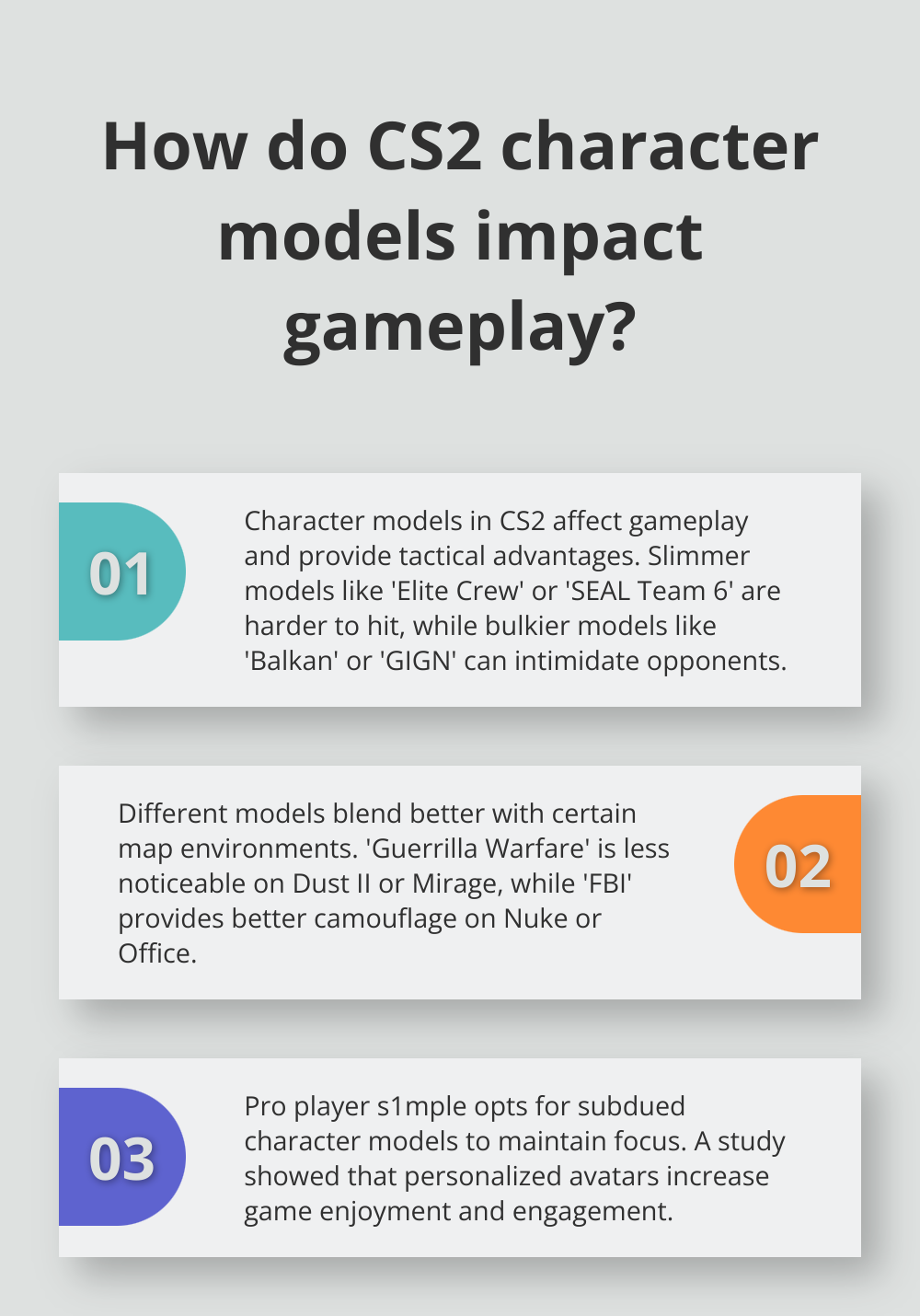 Infographic: How do CS2 character models impact gameplay? - cs2 player skins