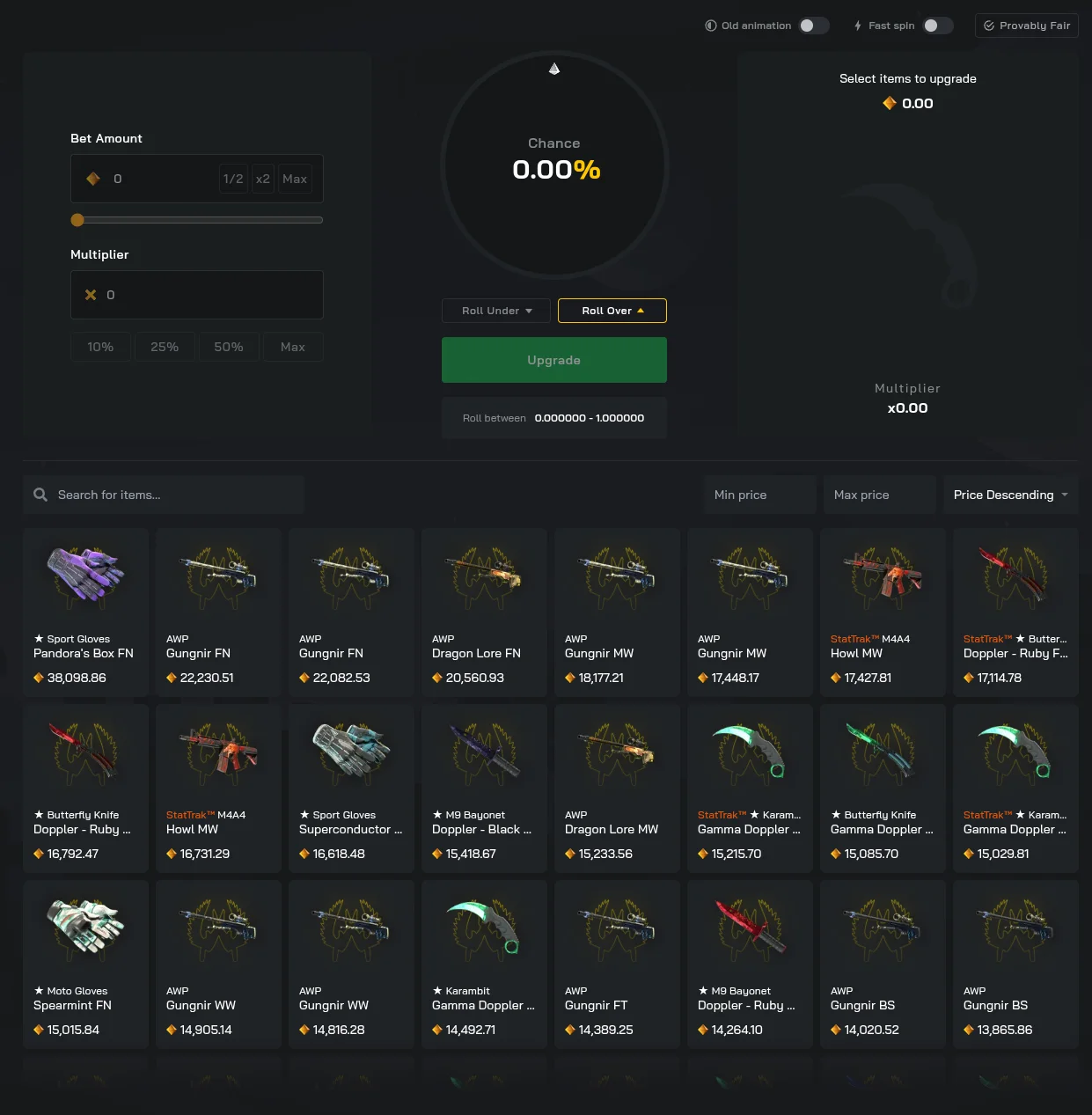 Clash.gg Case Battles and Upgrader — CS2 skin gambling game modes