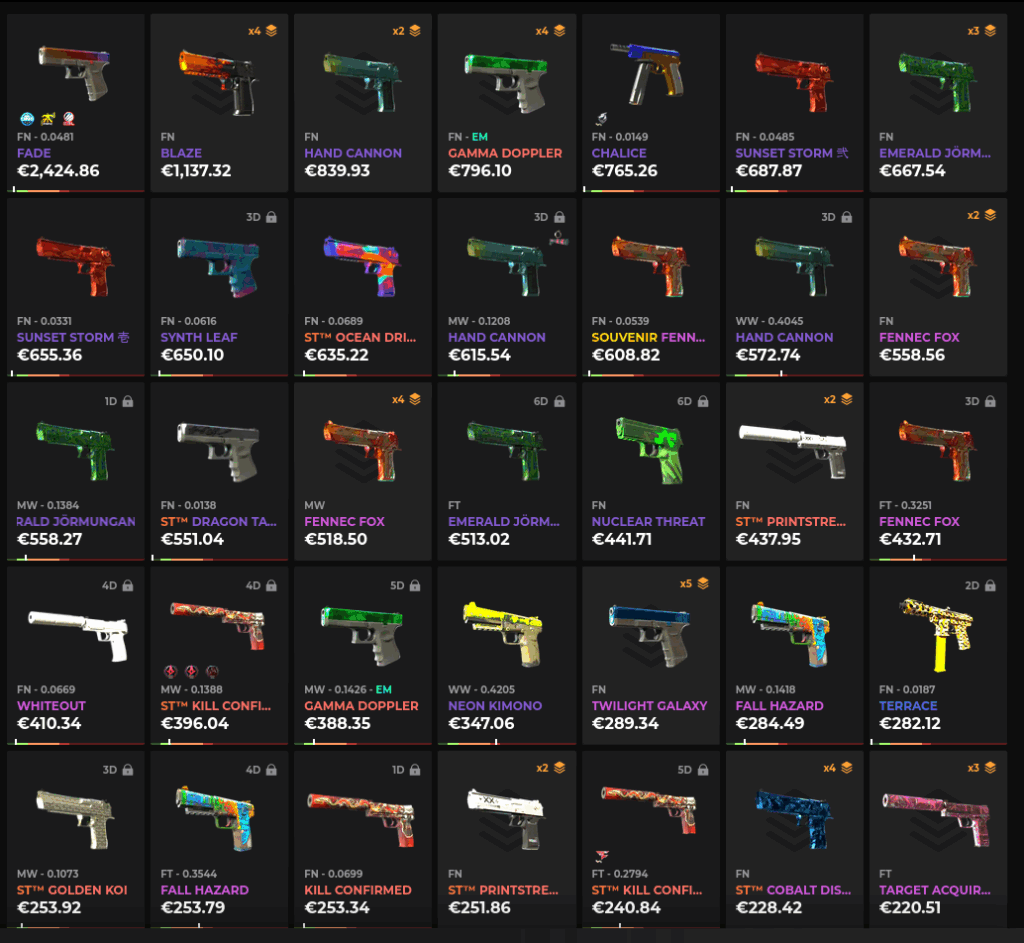 Pirat-bytte-pistoler